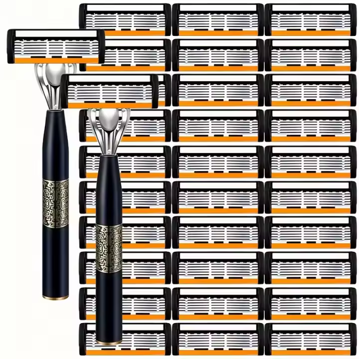 Afeitadora Manual De Seguridad Clásica Con 6 Capas Para Hombres Y Mujeres Eliminación De Pelos Cuchillas De Afeitar Manual - 1