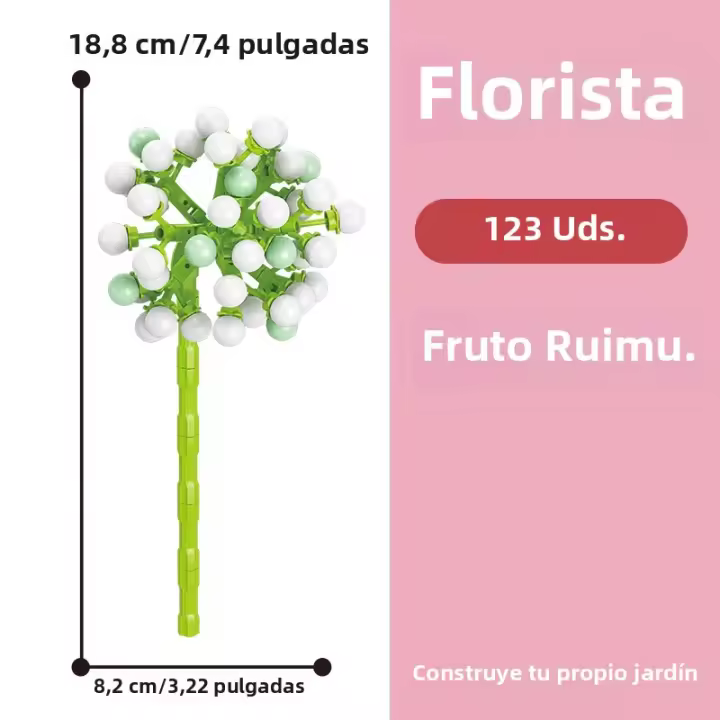 Bloques De Construcción Para Niñas Y Niños Series De Ramas De Flores Coloridas Adornos Para Escritorio De Hogar Juguetes Educativos De Artesanía Con Micro Bloques De Plástico ABS - 1