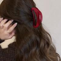 Pinza Para El Cabello De Alta Gama En Rojo Para Año Nuevo Con Diseño Geométrico Accesorio Para El Cabello De Mujer - details 1