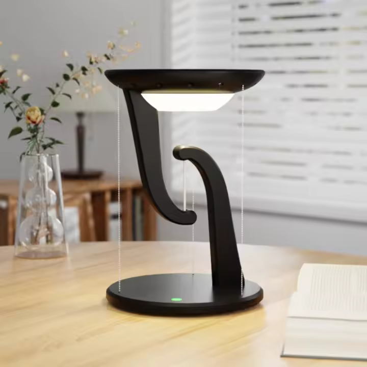 Lámpara Floating with Carga Inalámbrica para Smartphones,Luz LED Ajustable y Base Magnética,Diseño Futurista para Dormitorio U Oficina - 1