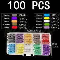 Kit De Fusibles Automotrices Universales Con Clip 140 Piezas Tamaños Variados De 2A a 40A Aleación De Aluminio Para Coches Y Camiones - details 0