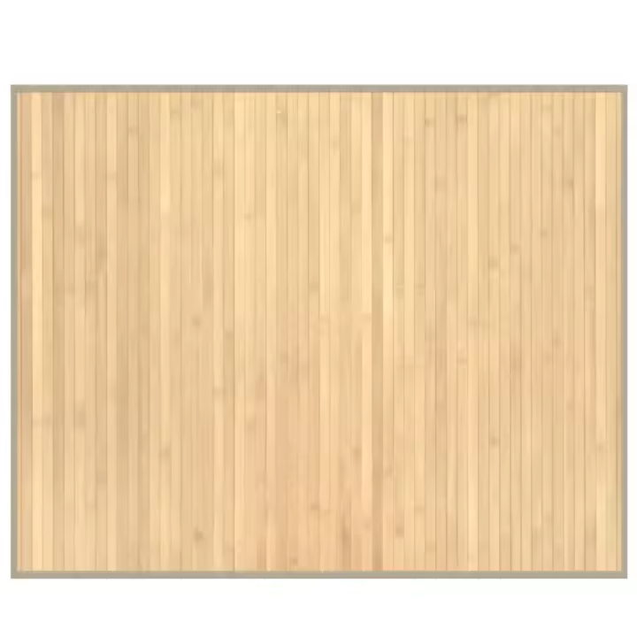vidaXL Alfombra rectangular bambú 80x100 cm Color Negro,  Natural,  Marrón y mas Alfombras de área  Alfombra de Piso para Sala de Estar Dormitorio Habitación Salón - 1