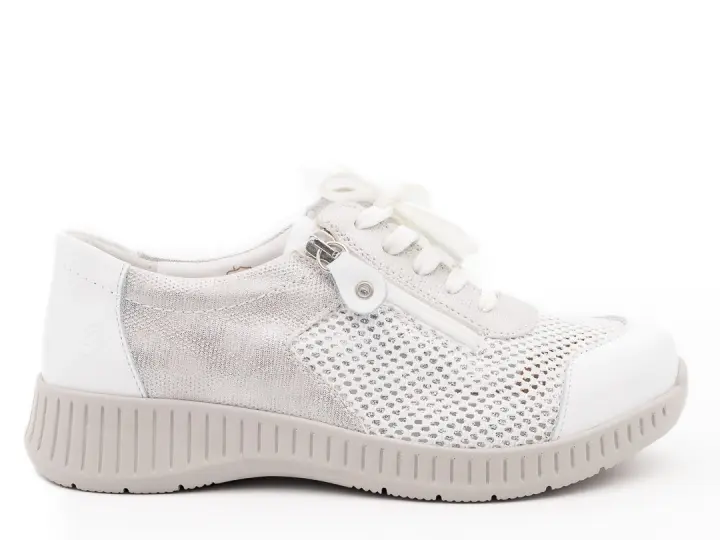 Zapato Deportivo Mujer Ancho Especial Comodo Suave 3302 Blanco - 1
