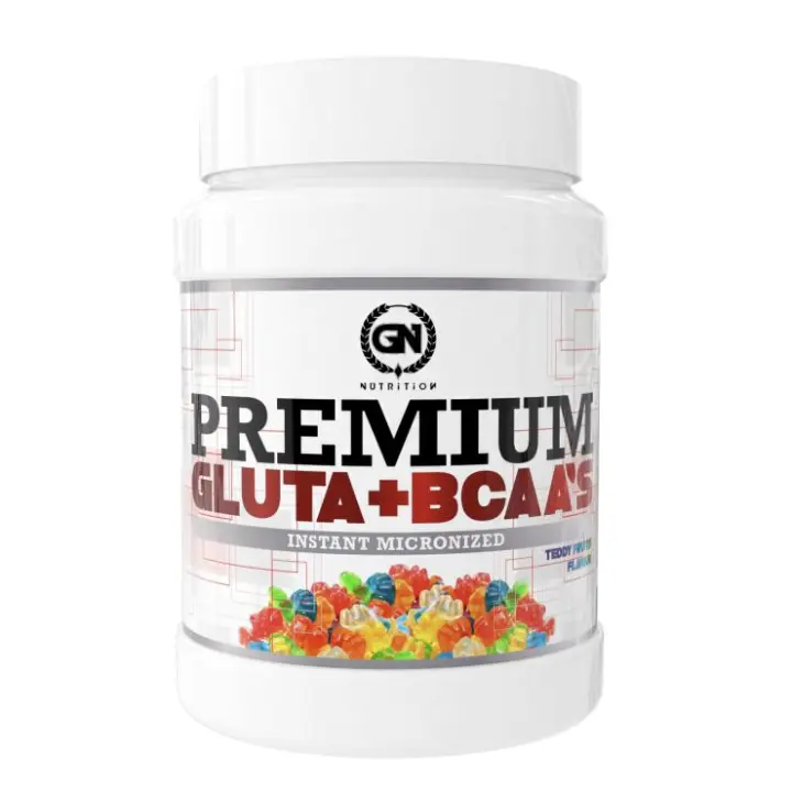 GN NUTRITION Premium Gluta + BCAA'S | Suplemento en Polvo con Glutamina, Aminoácidos Ramificados y Vitamina B6 | Recuperación y Rendimiento Muscular - 1