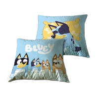 perrito-bluey cojin peluche 3d color azul y naranja 35cm - details 2