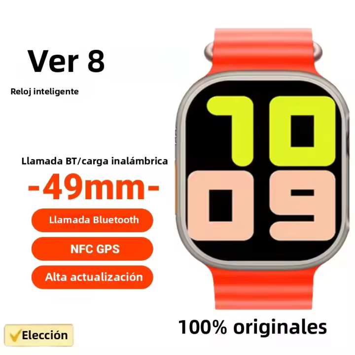 Reloj Inteligente Ultra 8 Nuevo 2025 Con Llamada Bluetooth NFC Serie Wireless Fitness Pantalla De 2.2 Pulgadas - 1