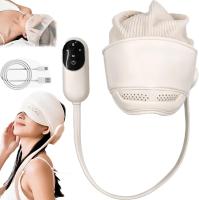 Masajeador eléctrico para aliviar la migraña, masajeador de ojos y cabeza con 6 bolsas de aire y 3 modos de calor, masajeador de sien inteligente, ayuda para dormir, alivio del estrés, relajación - details 3