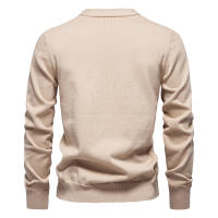 2024 nuevo Otoño e Invierno chaqueta suéter con cuello en V para hombres cárdigan de tamaño europeo chaqueta suéter delgada y moderna para hombres - details 6
