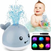 Juguetes de baño para bebés, Juguetes de baño de agua con dispensador automático de Ballena, juguetes de ducha para bañera con asperdor de inducción para niños - details 0