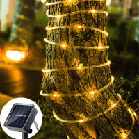 Luz De Cadena Solar LED Para Jardín Decoración Navideña Impermeable De 22m/12m Guirnalda De Fairy Para Bodas Y Festividades - details 0