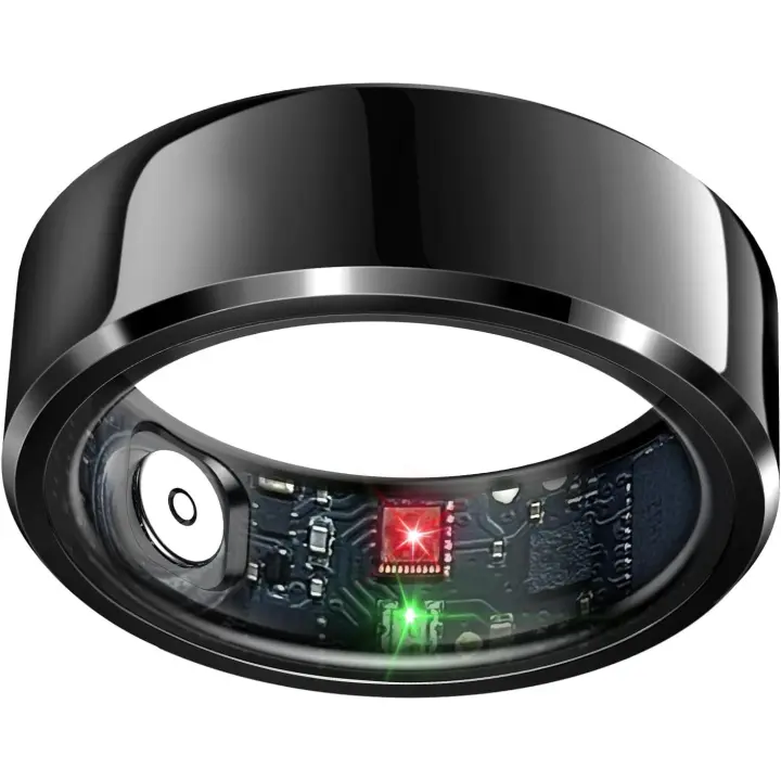 Smart Ring Health Tracker, anillo de seguimiento de sueño con frecuencia cardíaca, anillo de fitness impermeable para monitoreo de actividad/pasos/distancia/calorías, gestos en el aire, batería de hasta 7 días, para iOS Android - 1