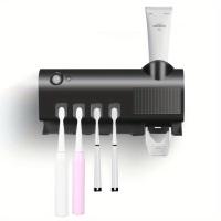 Soporte De Dientes Multifuncional Con Succión Automática Y Agujero Para Dentífrico Almacenamiento De Cepillos De Dientes En La Pared Material Plástico - details 7