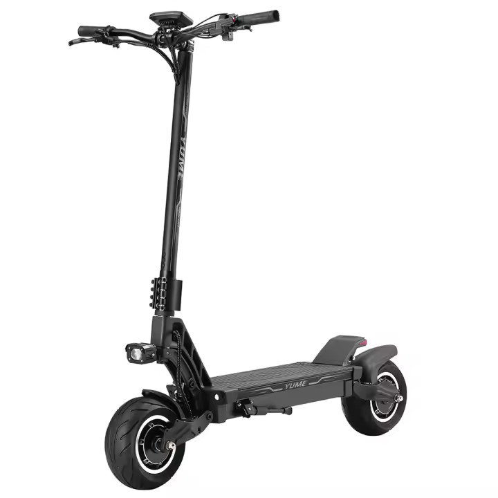 YUME HAWK Pro Scooter Eléctrico, Neumáticos de Carretera Sin Cámara 10x4.5", Motor de 3000W*2, Batería de 60V 30Ah, Velocidad Máxima de 50km/h, Alcance Máximo de 100km, Sistema de Cambio de 3 Marchas, Frenos de Disco, Suspensión Hidráulica Ajustable, Cont - 1