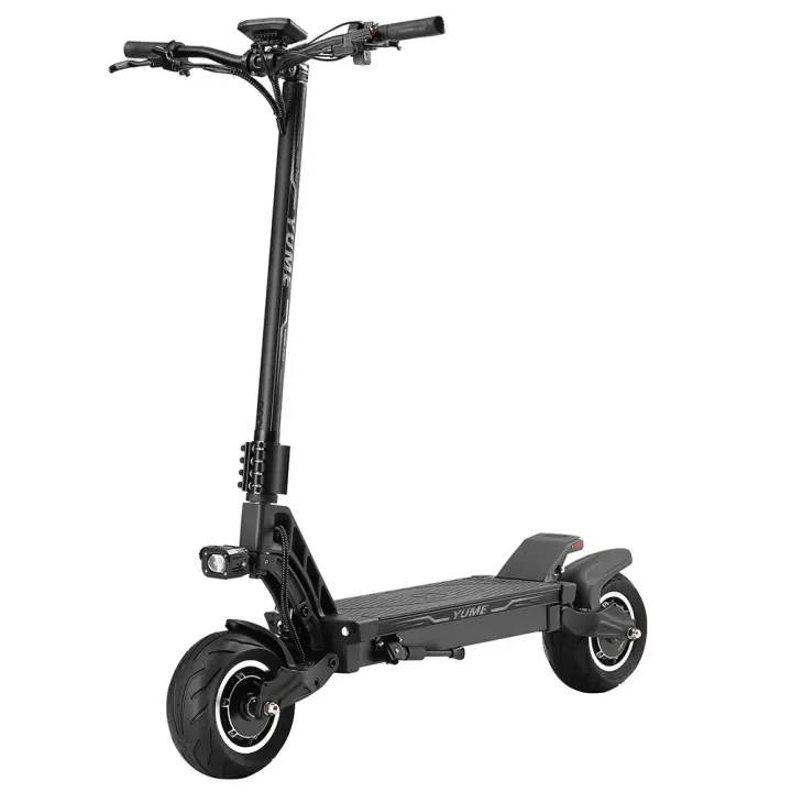 YUME HAWK Pro Scooter Eléctrico, Neumáticos de Carretera Sin Cámara 10x4.5", Motor de 3000W*2, Batería de 60V 30Ah, Velocidad Máxima de 50km/h, Alcance Máximo de 100km, Sistema de Cambio de 3 Marchas, Frenos de Disco, Suspensión Hidráulica Ajustable, Cont - 1