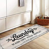 Alfombra De Piso De Veludo Cristal Clásica Absorbedora De Agua Antideslizante Para Cocinas Y Lavanderías Tamaño Rectangular - details 1