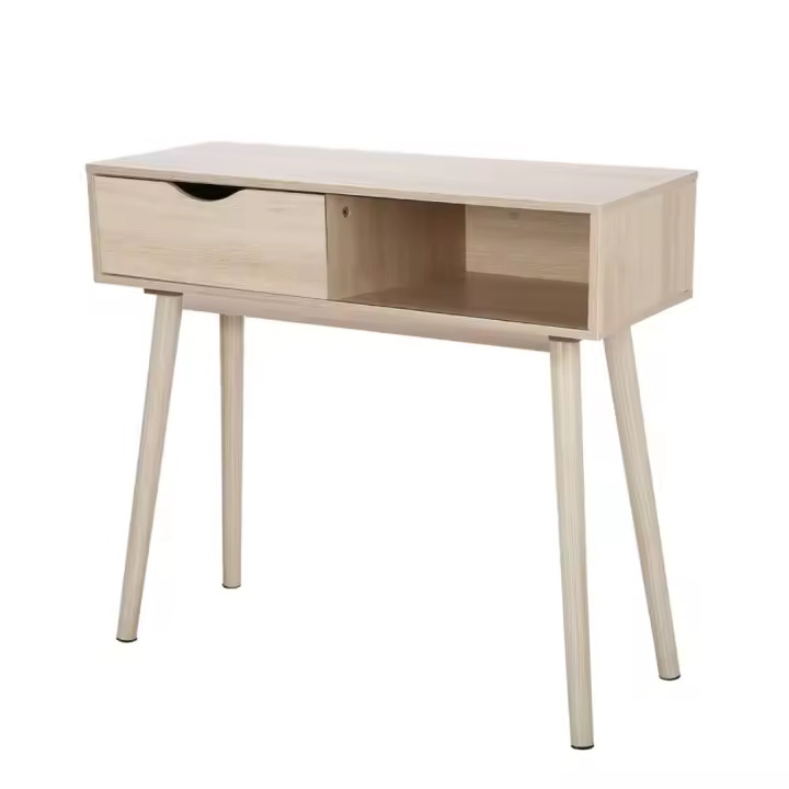 STARLEY-Mueble Recibidor Madera Con Cajón,Mueble consola o recibidor de estilo nordico para sala de estar, estudio y oficina,Mesa Consola, Mesa Recibidor,80 X 30 X H 72 Cm - 1