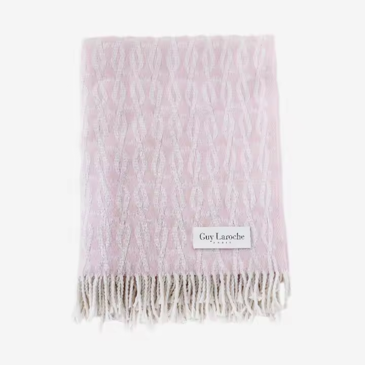 GUY LAROCHE - Plaid VIENNE rosa 130x170 cm - 1