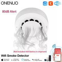 Detector De Fuma ONENUO Tuya WiFi Con Sensor Fotoeletrónico Alarma De Incendio Seguridad Para Casa Y Cocina Compatible Con APP Smart Life - details 1