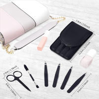 Set De 6 Pinzas Profesionales De Acero Inoxidable Para Mujeres Y Hombres Pinzas De Precisión Para Cejas Y Pelos Enganchados - details 5