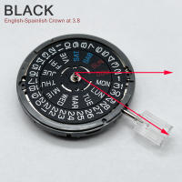 Movimiento Genuino NH36 De Japón Con Calendario En Inglés Y Español Coronilla a Las 3.0/3.8 En Negro/white Disc 4R36A Para Reparación De Relojes - details 5