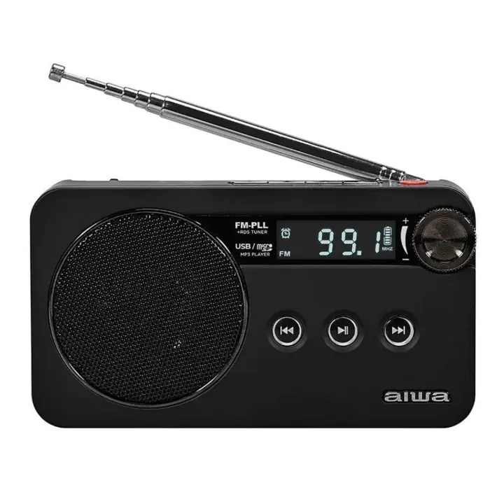 Radio Portátil Aiwa RS-77PLLBK/ Negra - 1