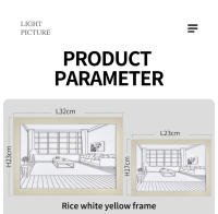 Pintura Iluminada Moderna Y Minimalista Para Dormitorio Luz Nocturna Creativa Tres Colores Ajustables Decoración De Mesa Alumbrado - details 14