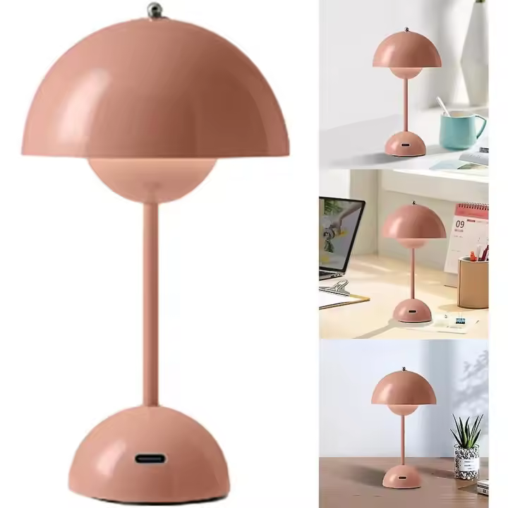 Bud Macaron lámpara vintage táctil regulable 3 Color LED Luz, dormitorio, decoración de escritorio, lámpara de tapa - 1