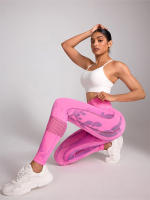 Tie-Dye Pantalones De Yoga Para Mujer Leggings De Gimnasio Cintura Alta Sin Costuras Ajustados Leggings De Entrenamiento - details 5