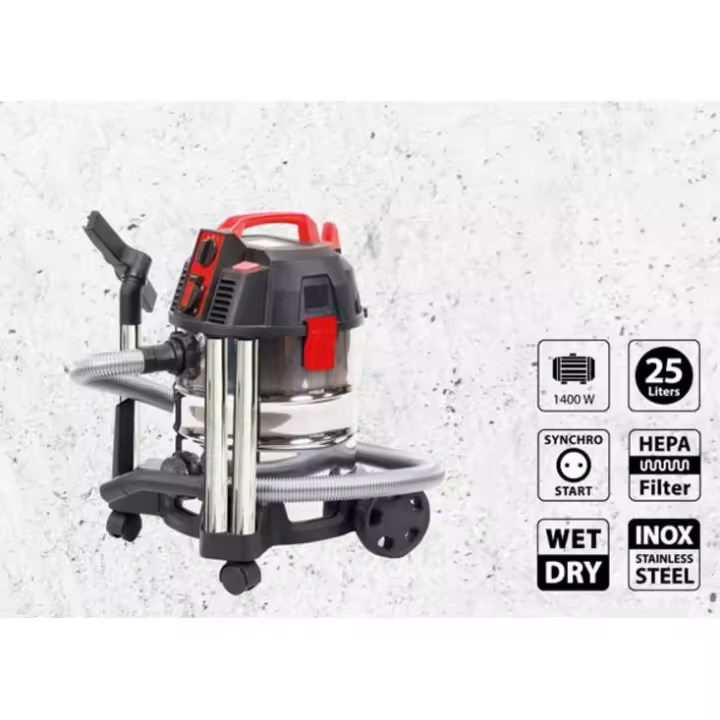 Nac odkurzacz przemysłowy 25l 1400w vc140s-25-kl - 1