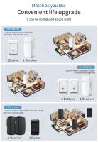 Interfono Inalámbrico Exterior Con 38 Melodías Resistente Al Agua 150m De Alcance Kit De Campana De Puerta Para Casa Chime Welcome - details 5