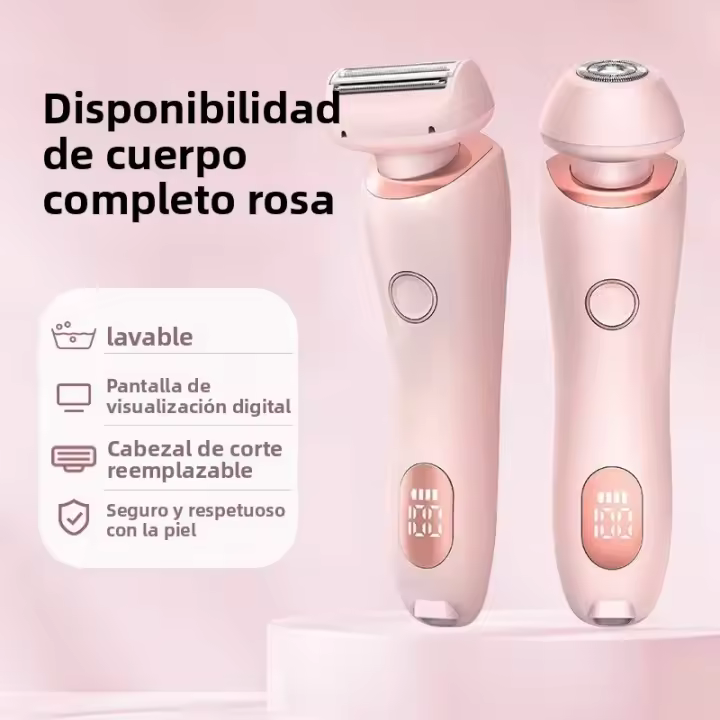 Afeitadora Corporal Para Mujer Recargable USB Eliminación De Pelos Painless Trimmer Para Cara Piernas Axilas Y Bikini Afeitadora De Pubis Y Caderas - 1