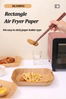 Papel De Fritura Desechable Para Air Fryer Antiadherente Para Hornear En Microondas Y Barbacoa Almohadilla De Papel Oilproof Accesorios De Cocina - details 0