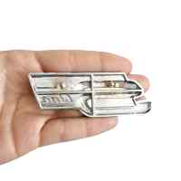 Banner - Emblema S Line Adhesivo Para Lateral Compatible Con Audi Plateado Rojo