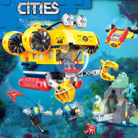 MOC Urban Serie De Aventura De Rescate En El Mar Exploración Oceánica Submarino De Bloques De Construcción Juguete Para Niños Regalo - details 0