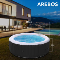 Arebos Piscina Hidromasaje SPA Inflable Redonda Interior y Exterior 208 Cm 6 Personas 130 Chorros Masaje 1000 Litros - details 9