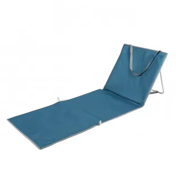 Esterilla de Playa y Piscina Acolchada, Esterilla Reclinable Plegable Tubo Acero y Tela Oxford 156 x 53 x 0.2 cm, Tumbona Silla Ligero Portátil con respaldo integrado para Playa Piscina Camping .... - 1