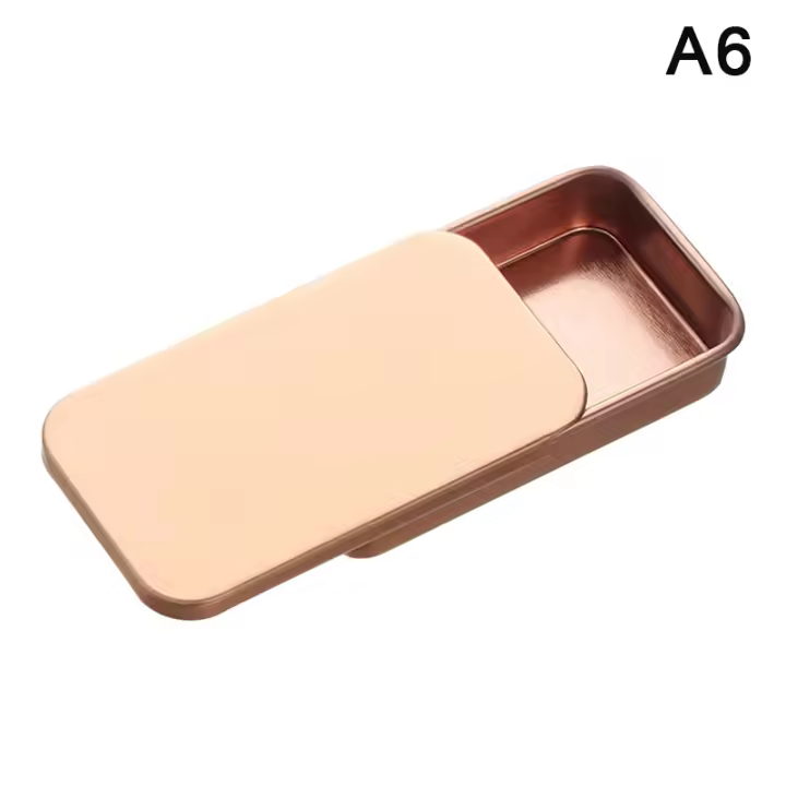 Caja De Hierro De Latón Con Tapa Deslizante Caja Pequeña Portátil Para Aromaterapia Jarra De Caramelos Caja De Regalo - 1