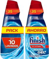 Finish All in 1 Max Power Gel Brillo&Protección - SUPER PACK 2 Unidades - Detergente Gel para el Lavavajilla - Total 70 lavados - details 0