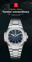 Reloj De Hombre POEDAGAR Lujo Cuadrado Impermeable Luminoso Con Fecha Reloj De Pulsera Casual De Acero Inoxidable Quartzo - details 1