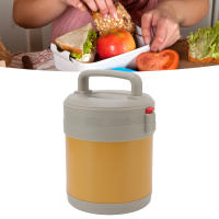 Fiambrera con aislamiento al vacío de 1,3 l, de acero inoxidable 304, portátil, para estudiantes, trabajadores de oficina, color amarillo cera de abejas - details 3