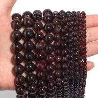 Piedras Gemas Naturales Rubí Rojo Oscuro Redondas Para Creación De Joyería Pulseras Collares Accesorios DIY 4/6/8/10/12mm - details 3