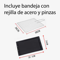 Parrilla Portatil de Carbon para Asado BBQ | Barbacoa de Metal con Rejilla de Acero y Bandeja para Camping, Jardín, Terraza o Balcón | Parrillera con Patas Ajustables para Exterior y Fácil de Transportar - details 1