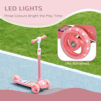 AIYAPLAY Patinete para Niños de 2-6 Años Patinete Infantil Patinete con 3 Ruedas Luces LED Altura Ajustable Carga 25 kg 52x29x63-76 cm - details 5