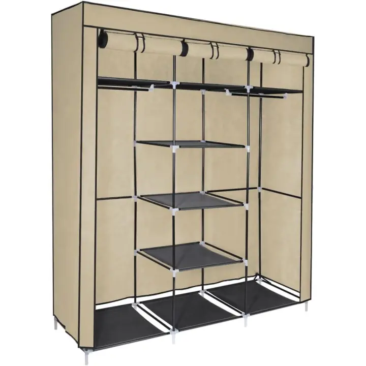 Armario Organizador de Ropa Plegable Modular con Tela 175 x 150 x 45 cm - 1