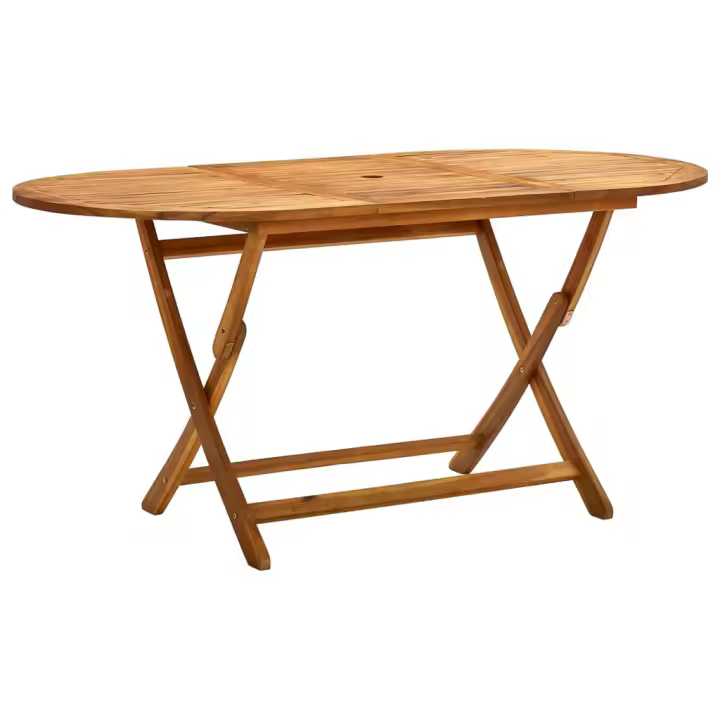 Mesa de Jardín plegable Madera maciza de Acacia 160x85x75 cm - 1