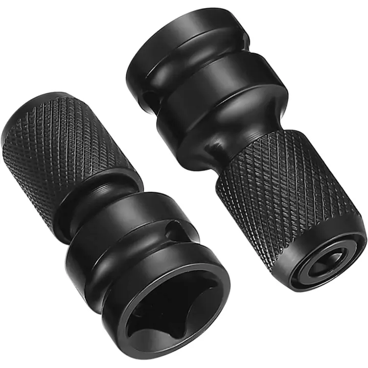 Paquete de 2 1/2 "cuadrado a 1/4" adaptadores de enchufe hexagonal con liberación rápida hexagonal convertidor bits para percusión - 1