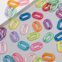 AB Colorful 15pcs Anillos Ovalados De Acrílico 30mm Para Crear Joyas DIY Pulseras Collares Cadenas De Gafas Accesorios - details 6