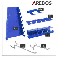 AREBOS Pared Herramientas Pared Perforada Pared Taller Pared Metálica 17 Piezas - details 16