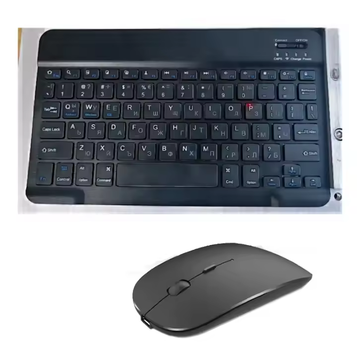 Teclado Y Ratón Inalámbricos Bluetooth En Español E Inglés Compatible Con iPad Mac PC Tabletas Teléfonos Y Portátiles 10 Pulgadas - 1