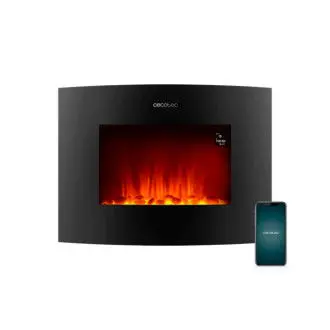 CECOTEC 05813 Chimenea eléctrica con WiFi de 22 pulgadas de color negro Ready Warm 2250 Curved Flames Connected - 1